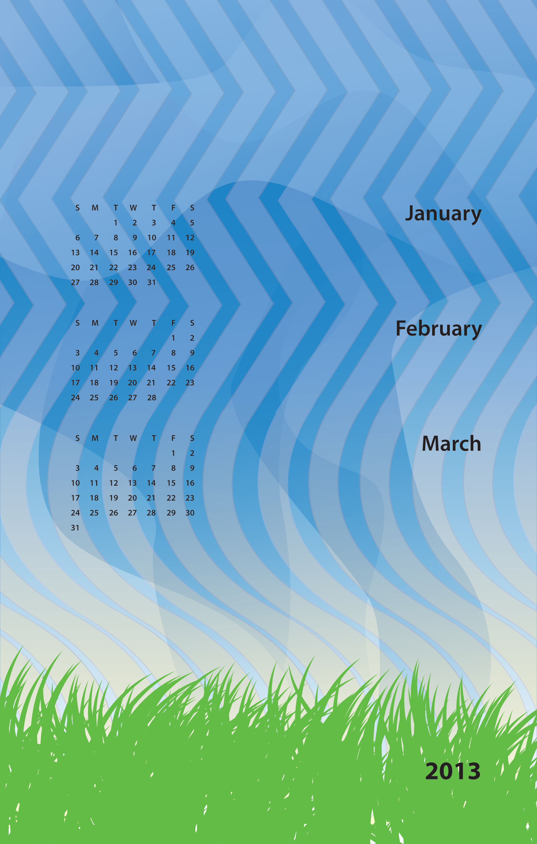 January, February, March 2013